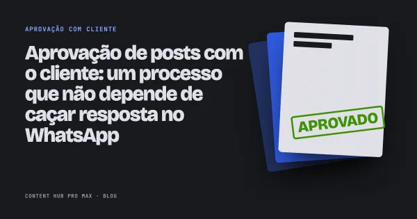 Aprovação de posts com o cliente: um processo que não depende de caçar resposta no WhatsApp